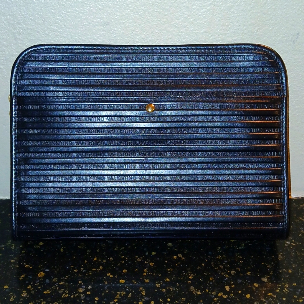 Valentino Black Clutch with Gold Accents - Picture 5 of 9